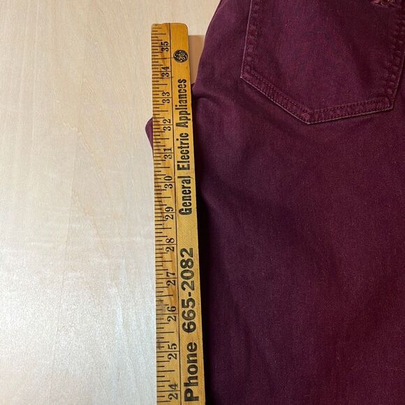 Tory Burch Super Skinny Jeans Stretch Maroon Red Size‎ 24 - Picture 6 of 7